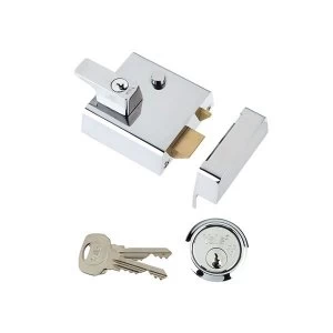 Yale Locks P2 Double Security Nightlatch 40mm Backset Brasslux Finish Visi