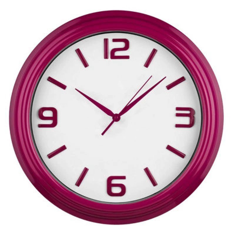 Image of Premier Housewares Maison by Premier Raspberry Plastic Wall Clock Pink unisex