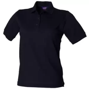 image of Henbury Womens/Ladies 65/35 Polo Shirt (XS) (Navy)