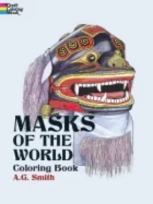 Image of masks of the world coloring book