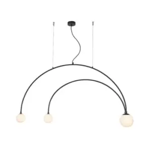 image of Larissa Lighting - Larissa Mandra Ceiling Pendant 3 Light Metal-Glass