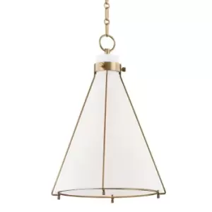 Image of Eldridge 1 Light A Pendant Brass, Glass