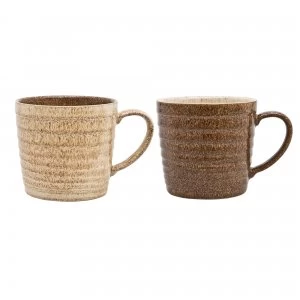 image of Denby Studio Craft 2 Piece Alt Ridged Mug Set