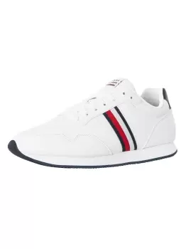 Image of Signature Tape Leather Trainers