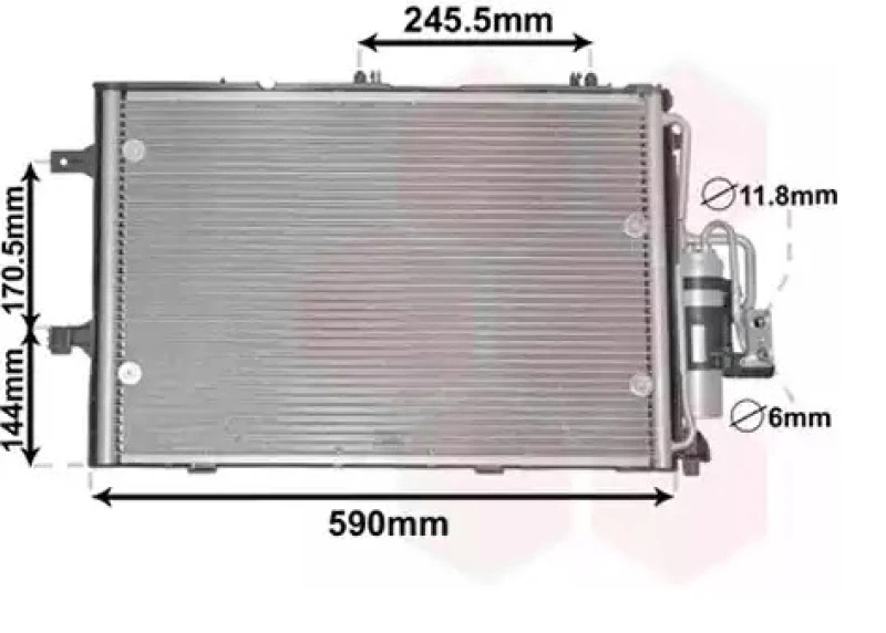 Image of VAN WEZEL 37015307 Condenser with dryer Condenser,air conditioning (448)