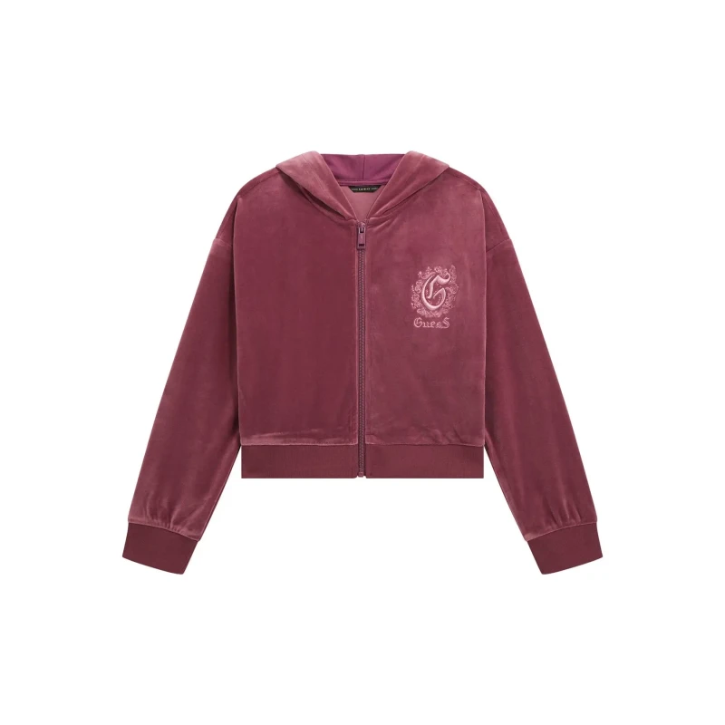 Image of Guess Full zip hoodie girl Guess Rouge Female 12 ans