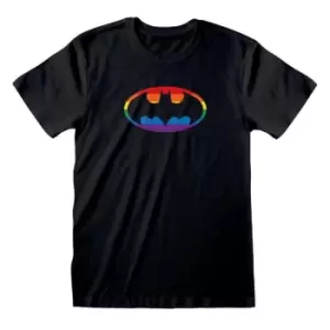Image of DC Comics T-Shirt Batman Logo - DC Pride Size L