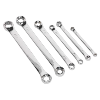 image of Sealey S01107 TRX-Star Double End Spanner Set 6pc