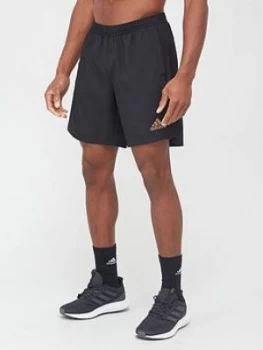 image of adidas Own The Run Short - Black, Size XL, Men