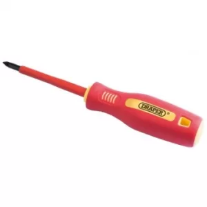 Image of Draper No: 1 x 80mm Fully Insulated Soft Grip PZ TYPE Screwdriver. (sold loose)
