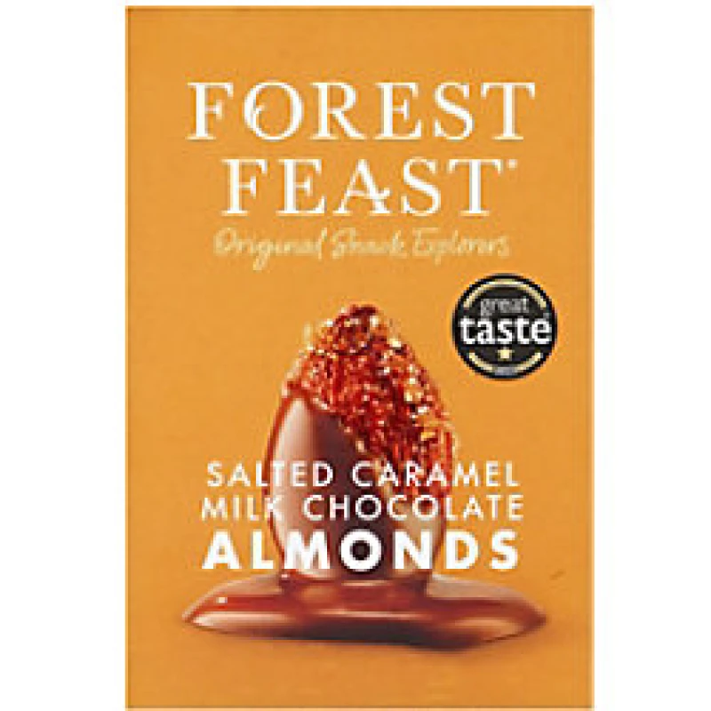 Image of Forest Feast Salted Caramel Milk Chocolate Almonds Gift Cube 114001600