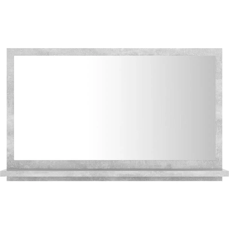 Image of VIDAXL Bathroom Mirror Concrete Grey 60x10.5x37cm Engineered Wood Vidaxl 8720286218860