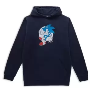 image of Sonic The Hedgehog Thumbs Up Kids Hoodie - Navy - 11-12 Years