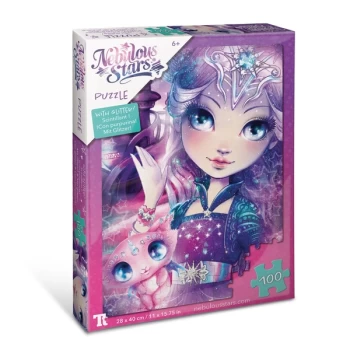 image of Nebulous Stars Nebulia & Stella Glitter Puzzle - 100 Pieces