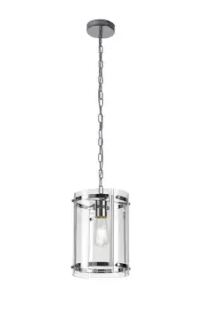 image of Ceiling Pendant, 1 Light E27, Polished Chrome