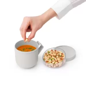 Image of Make & Take Light Grey Soup Mug Light Grey