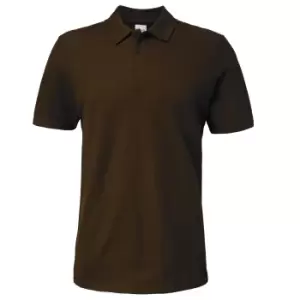 image of Gildan Softstyle Mens Short Sleeve Double Pique Polo Shirt (S) (Dark Chocolate)