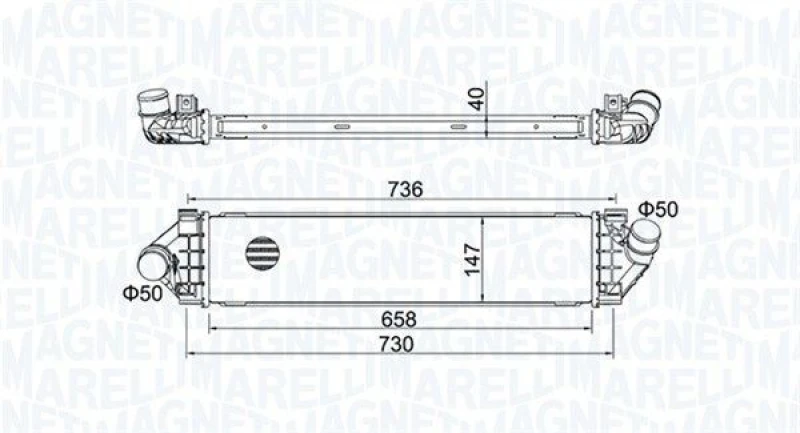 Image of MAGNETI MARELLI Intercooler MAGNETI MARELLI 351319204270