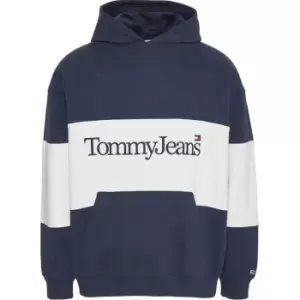 image of Tommy Jeans Tjm Skater Serif Linear Hoodie - Blue