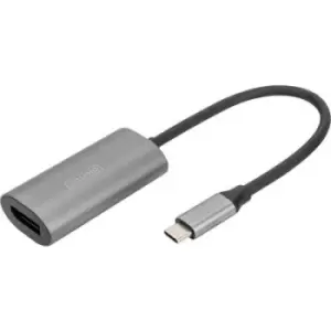 Image of Digitus DA-70824 DisplayPort / USB-C Adapter [1x USB-C - 1x DisplayPort socket] Black Shielded, Round 0.2 m