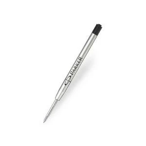 image of Parker Quink Ballpoint Pen Medium Nib Refill Cartridge Black 1950369