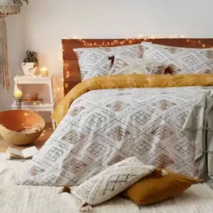 Image of Furn. Atlas King Duvet Cover Set Cotton Ochre