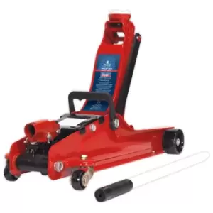 Image of Sealey 1020LE Trolley Jack 2tonne Low Entry Short Chassis - Red