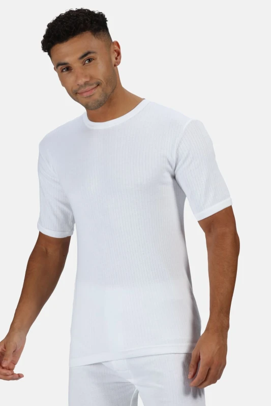 Image of Regatta Regatta Men Thermal Short Sleeve Vest in White Size: X-Small White XS Male 5063516015079