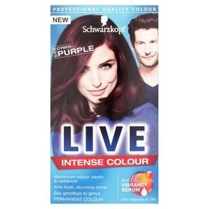 Image of Schwarzkopf LIVE Intense Colour 046 Cyber Purple Hair Dye Purple