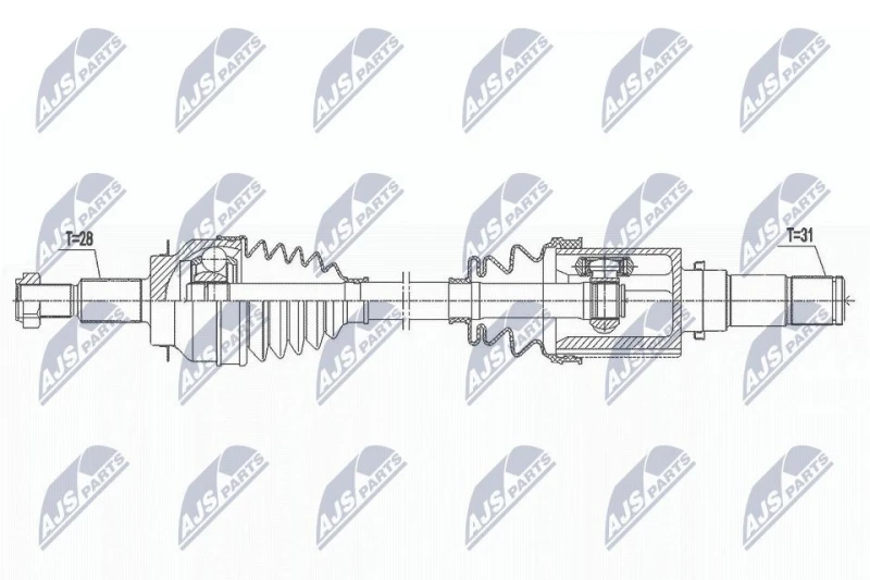 Image of NTY Drive shaft NTY NPW-MZ-078