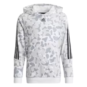 Image of adidas 3 Stripes Gra Hoodie Junior Boys - White