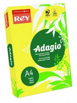 Image of Rey Adagio A4 Paper 80gsm Citrus Ream 500 Sheets