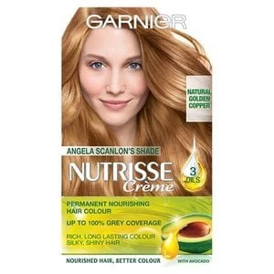 image of Garnier Nutrisse 7.3 Golden Copper Permanent Hair Dye Red