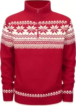 Image of Brandit Troyer Norweger Pullover, white-red, Size XL, white-red, Size XL