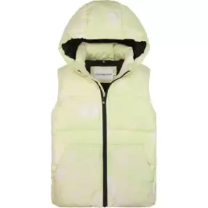 Image of Calvin Klein Jeans Sun Bleached Aop Vest - Yellow