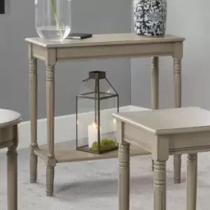 Image of Taupe Pine Wood Rectangle Console Table