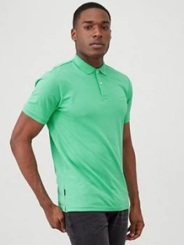 Image of Superdry Classic Micro Lite Pique Polo Shirt - Green, Mint, Size 2XL, Men