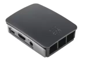 Image of Raspberry Pi Plastic Case for use with 2B, 3B, 3B+ in Black, Grey