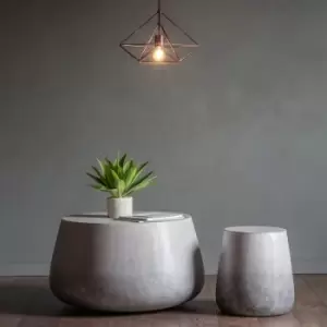 Image of Gallery Interiors Hudson Living Otley Side Table Ombre Silver