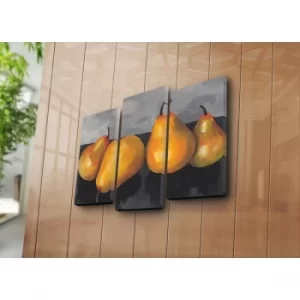 Image of 3PATK-22 Multicolor Decorative Canvas Painting (3 Pieces)