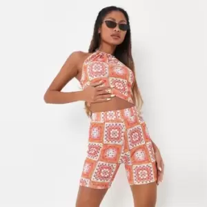 image of Missguided Look High Waist Booty Short - Orange