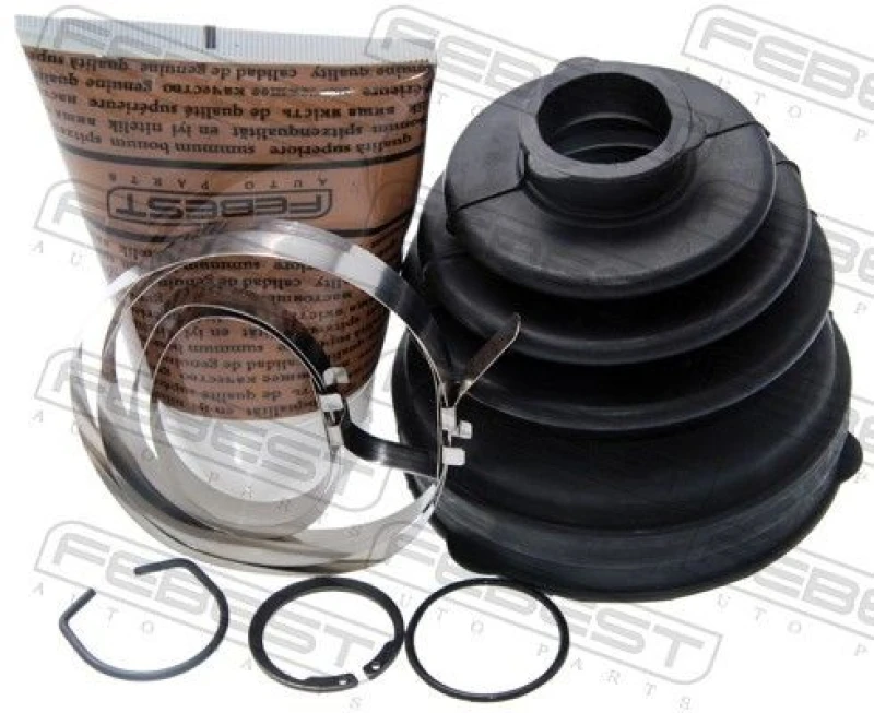 Image of FEBEST 1715-A6T CV Boot transmission sided, NBR (nitrile butadiene rubber) NBR (nitrile butadiene rubber) Bellow,drive shaft (194)