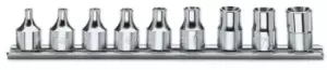 image of Beta Tools 910FTX/SB 9pc 3/8" Sq Drive Torx Socket Rail Set E4-E16 009100430