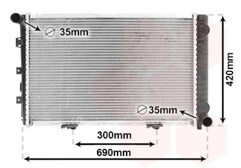Image of VAN WEZEL Engine radiator VAN WEZEL 30002211