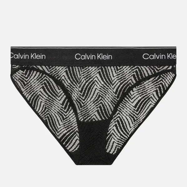 Image of Calvin Klein Modern Semi-Sheer Stretch-Lace Briefs - S Black Underwear and Nightwear female 000QF7712EUB1 S