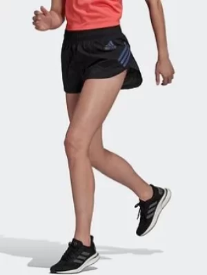 Image of adidas Adizero Running Split Shorts, Black, Size L, Women