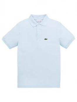Image of Lacoste Boys Classic Short Sleeve Pique Polo Shirt - Blue, Size 10 Years