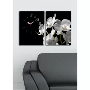 Image of 2P3040CSMOR-2 Multicolor Decorative Canvas Wall Clock (2 Pieces)