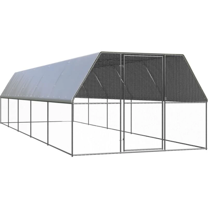 Image of VIDAXL Outdoor Chicken Cage 3x10x2 m Galvanised Steel Vidaxl 8720845682613