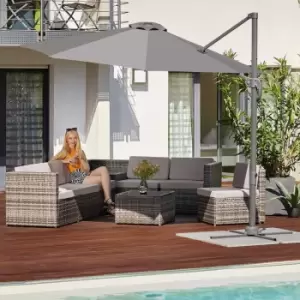 Image of Tectake Parasol Daria With Protective Cover Red